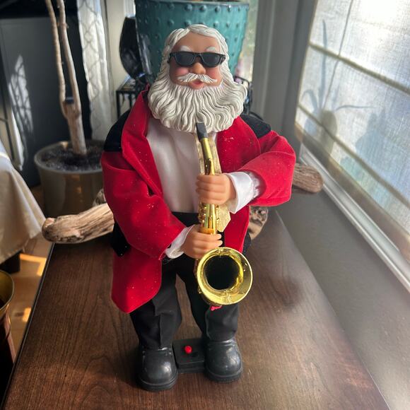 Vintage Sax Playing Santa Claus with original box Christmas pow veterans - Picture 4 of 7